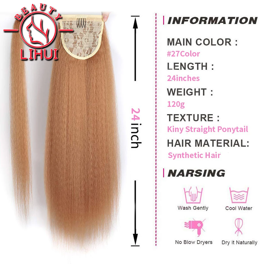 Lihui extensão rabo de cavalo sintético, Hairpiece