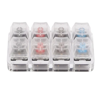 

8 Key Caps Testing Tool Cherry MX Switches Keyboard Tester Kit Clear Keycaps Sampler PCB Mechanical Keyboard