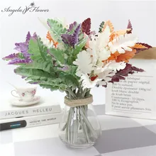 Branchlet Серебряный лист домашний Свадебный декор поддельный цветок зеленый растение стены DIY посадки желудь букет листьев соответствующие искусственные цветы