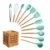 Silicone Cooking Utensils Set Non-Stick Spatula Shovel Wooden Handle Cooking Tools Set With Storage Box Kitchen Tool Accessories 45