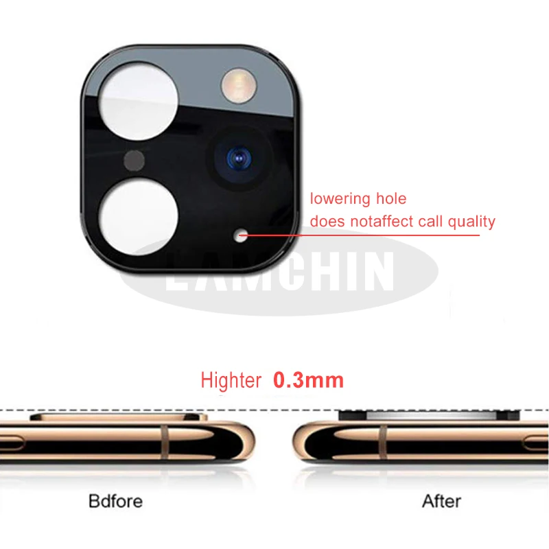 Наклейка на Рассеиватель камеры для Iphone X Xs Max Второе изменение 11 Pro Max 11pro наклейка Модифицированная крышка камеры титановый сплав 10 протектор