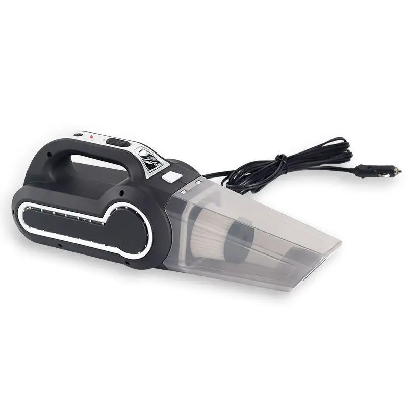 4-in-1 Car Handheld Vacuum Cleaner With Pointer Display Tire Inflator Pump Pressure Gauge Led Light Vacuum Cleaner car cleaners