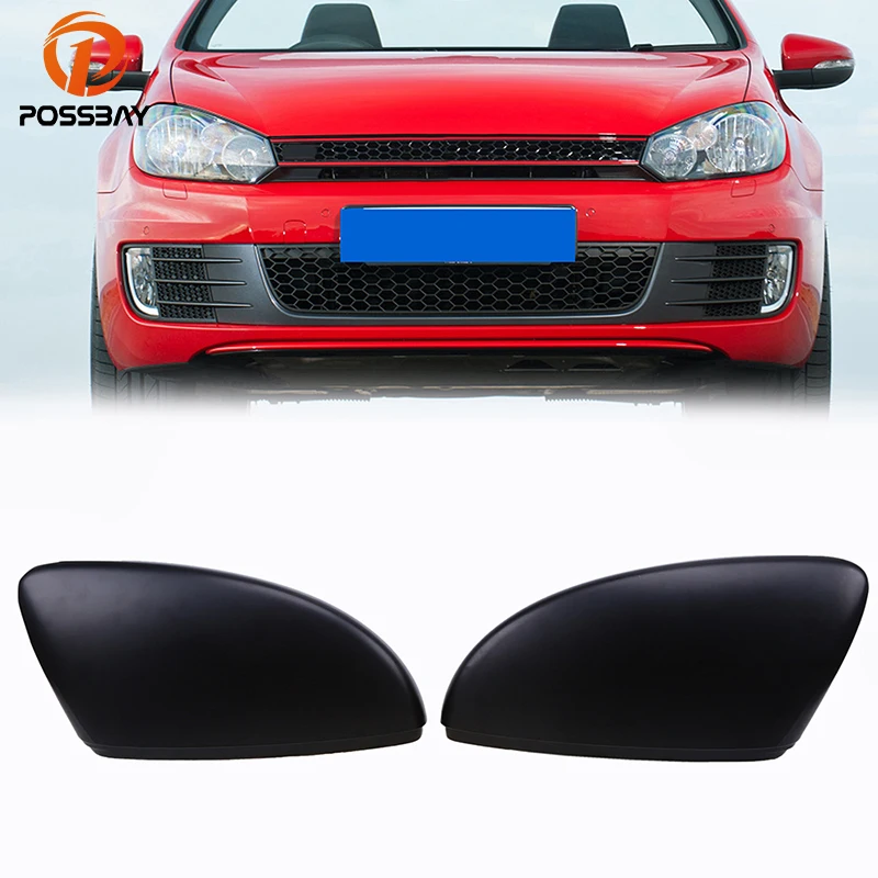 Матовые черные крышки для боковых зеркал передней двери POSSBAY зеркала заднего