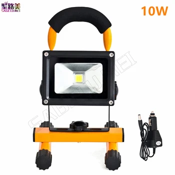 

10w 20W led rechargeable emergency light Portable Spotlight floodlight outdoor lighting battery camping spot lamp IP65 free ship