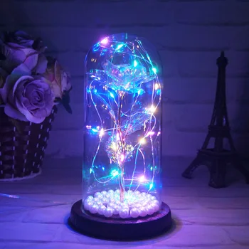 

LED Galaxy Rose Flower Desk Ornament LED Light Valentine's Day Xmas Party Decoration Night Lights