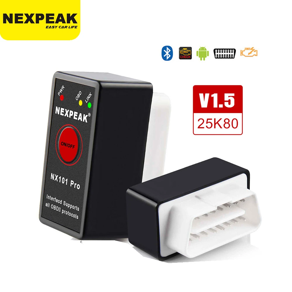Elm327 V 1 5 Obd2スキャナbluetoothと互換性pic18f25k80チップandroid Obd 2車診断ツールobd2スキャナツール Aliexpress Automobiles Motorcycles