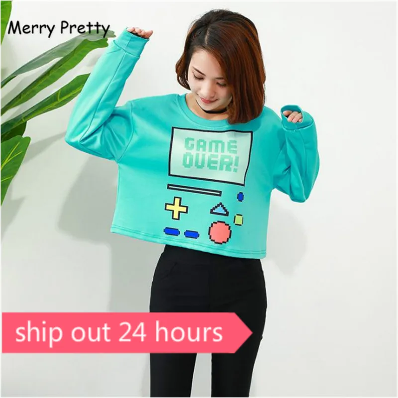 Женский свитшот в стиле Харадзюку с капюшоном|Толстовки и свитшоты| |