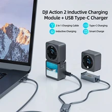 

DJI Action 2 Magnetic Charger Base Mount with 2 IN 1 Type-c Fast Charging Adapter USB 2.0 for DJI Osmo Action 2 Camera Accessory
