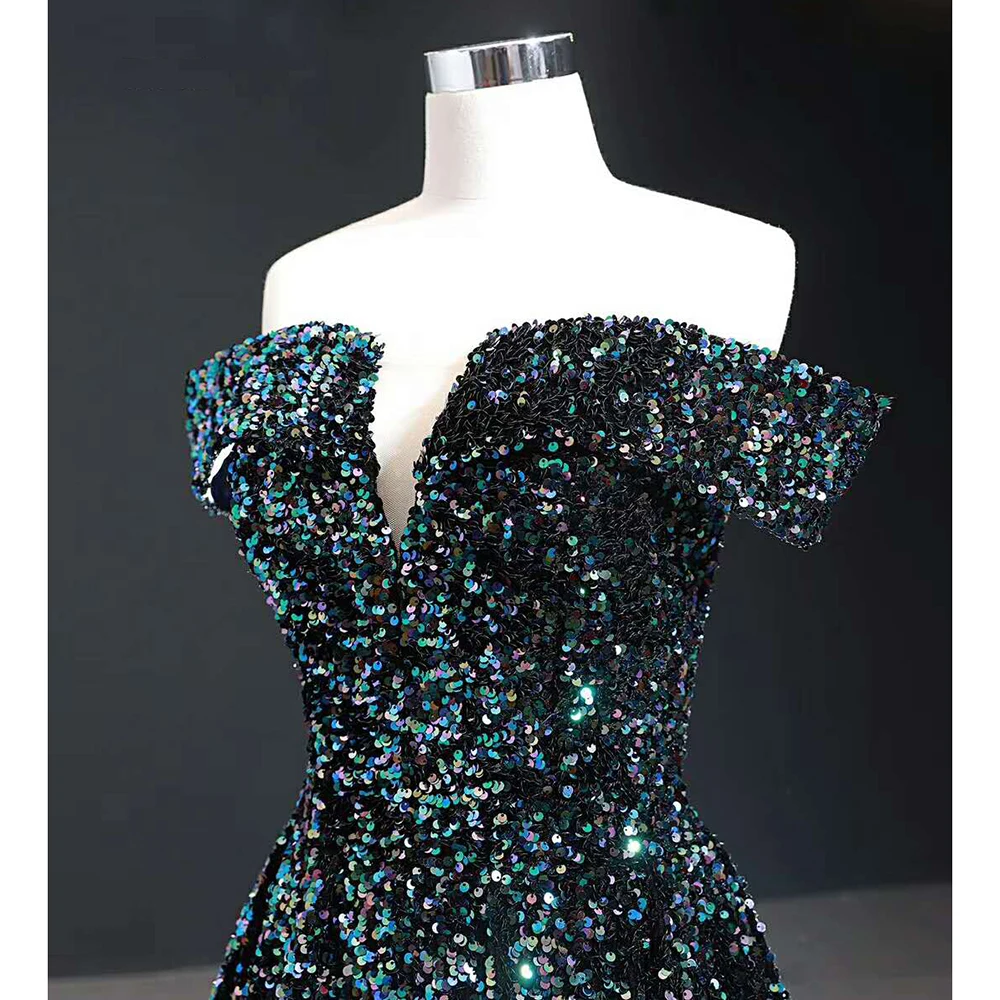 YEWEN Синие сексуальные роскошные вечерние платья с v-образным вырезом новейший дизайн Кристальные вечерние кружевные платья элегантные платья для выпускного вечера