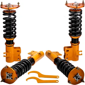 

Front and Rear Coilovers Kit For Subaru Forester 1998 1999 2000 2001 2002 Adj. Height Coil Springs & Strut