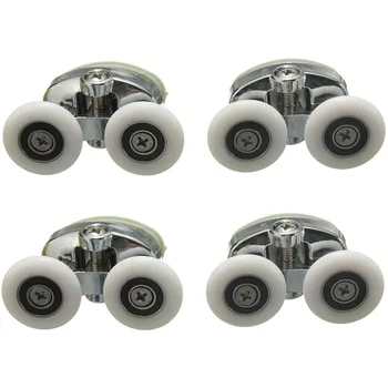 

4pcs 25mm Alloy Shower Top Glass Door Rollers Runners Pulleys Wheels 25mm Shower Room Pulley Bathroom Door Roller