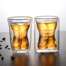 Glass Cup Body-Shape Shot Beer-Cup Wine Vodka Creative Chest for Whiskey Sexy Men Lady