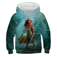 New Cartoon Film Rhea And The Last Dragon in 2021 Rhea spring and autumn 3D printing Hoodie Boys and girls fashion casual Hoodie