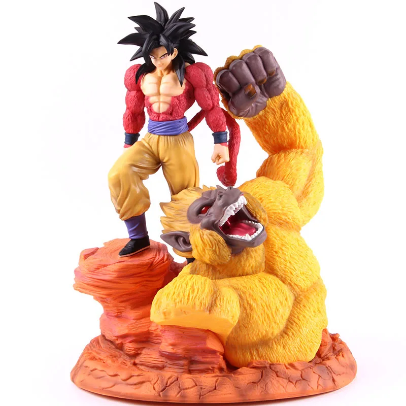 Аниме Драконий жемчуг Супер Saiyan 4 фигурка Сон Гоку GK статуя великие ОБЕЗЬЯНЫ ЗОЛОТО Гоку Драконий жемчуг Z фигурка ПВХ коллекционная игрушка - Цвет: no colorful box