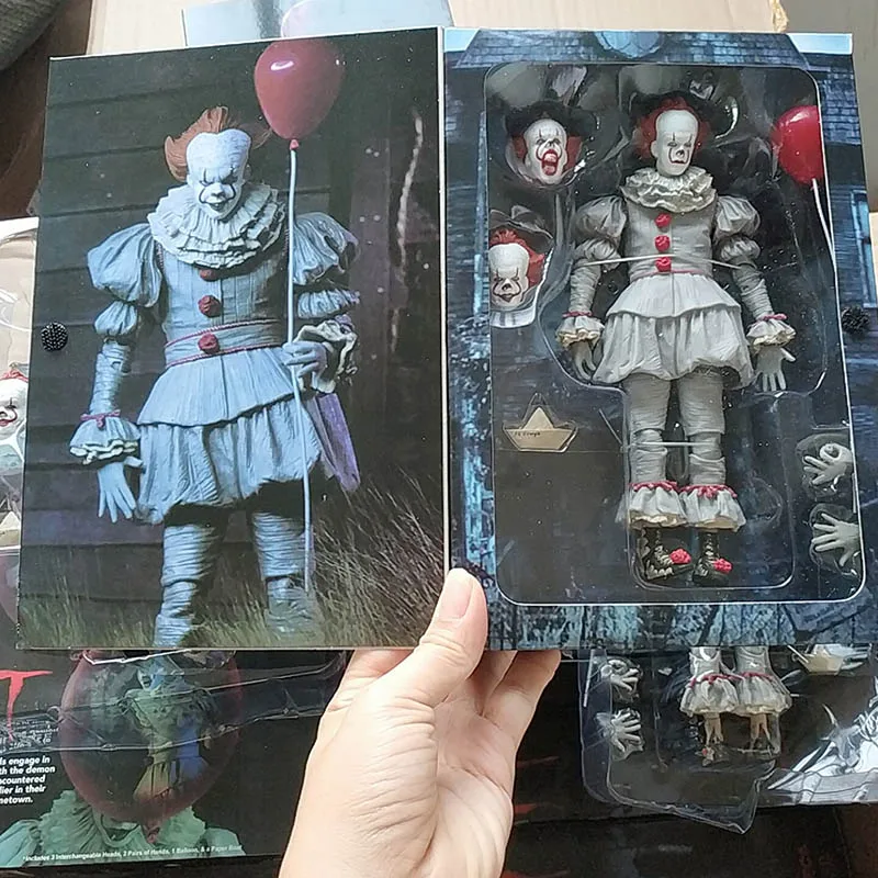 В наличии оригинальный NECA Stephen King It Pennywise Джокер фигурка игрушка кукла ужас подарок на Хэллоуин
