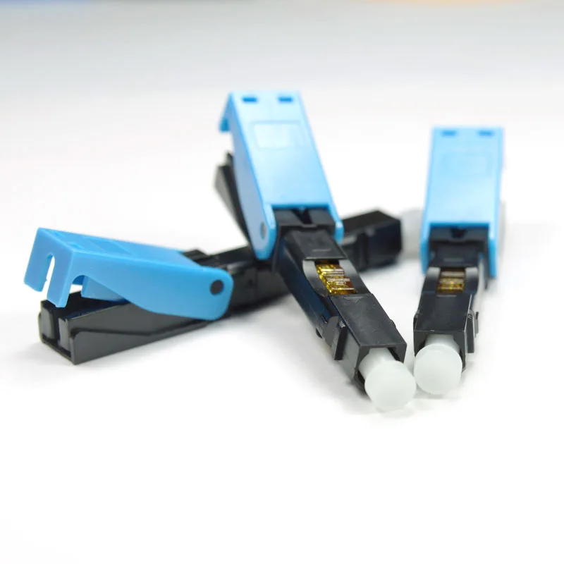 100PCS FTTH SC UPC Optical fiber covered wire SC UPC quick connector FTTH Fiber Optic Fast 3