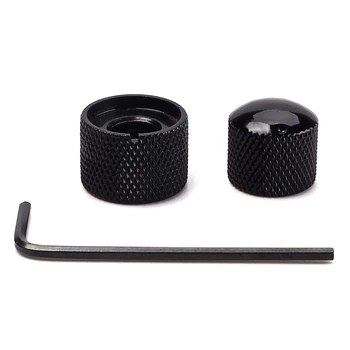 

Dual Concentric Domed Knobs Tone Volume Blend Control Knobs with Allen Wrench for Fender Strat Telecaster Gibson Electric Guitar