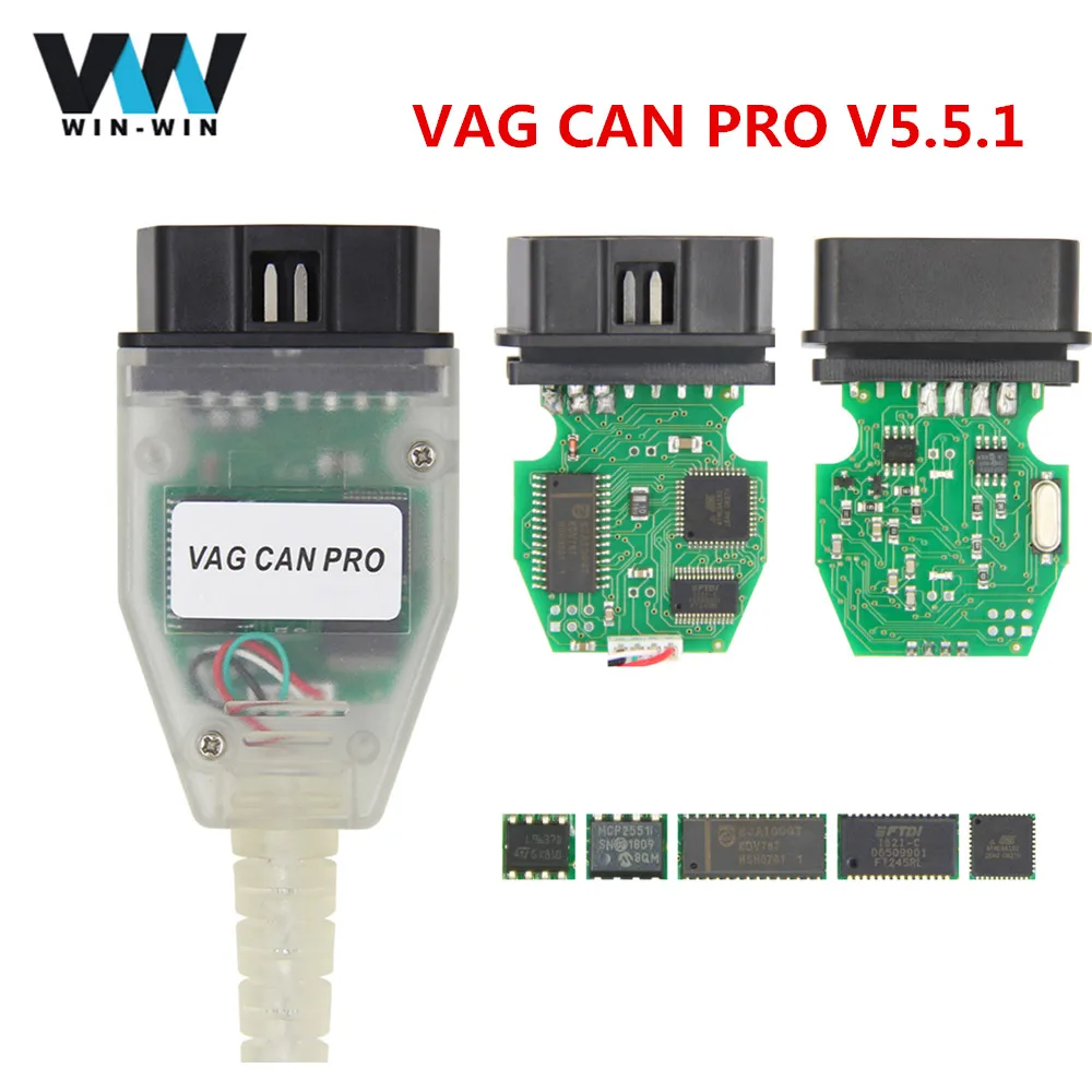 VCP VAG CAN PRO V5.5.1 k line OBD2 автомобильный диагностический инструмент кабель для K шина PK