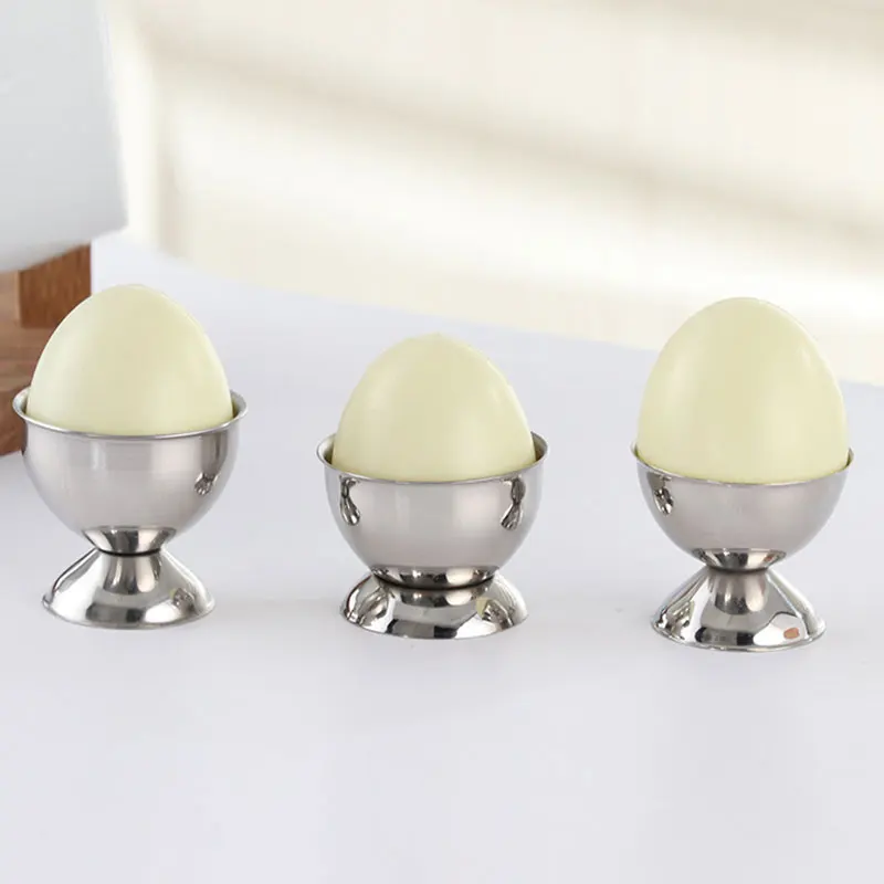 Egg Cup Holder egg cup holder Egg Tray Stainless Steel Soft Boiled Cups Holder Stand Dishwasher Safe