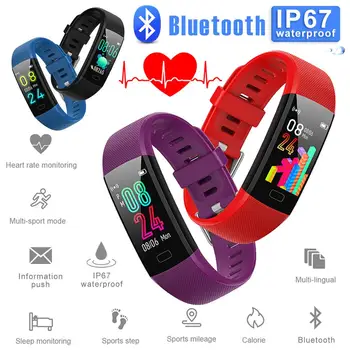 

1.14 inch Smart Band Pedometer Heart Rate Blood Pressure Monitor Fitness Bracelet IP67 Waterproof Smart Wristband