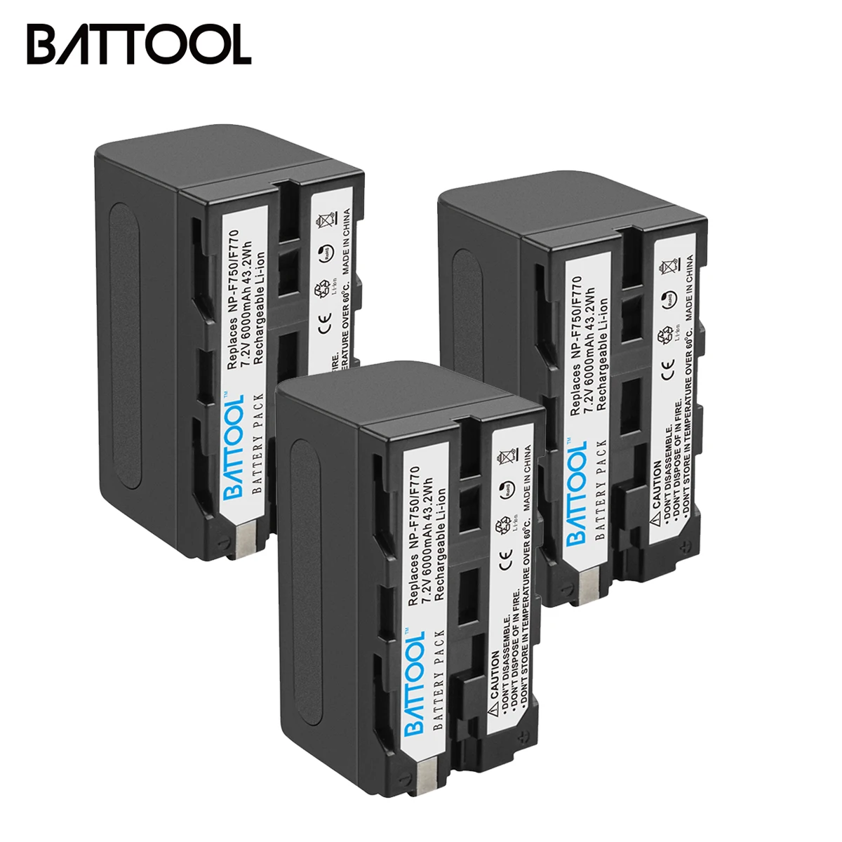 BATTOOL 6000 мА/ч, NP-F770 NP-F750 NP F770 np f750 NPF770 750 батареи для sony NP-F550 NP-F770 NP-F750 F960 F970 L50