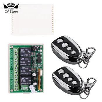 

DC 12V 5V Universal Wireless Remote Control Switch System 4CH Relay Receiver Module With 4 Channel RF Remote Metal Transmitter