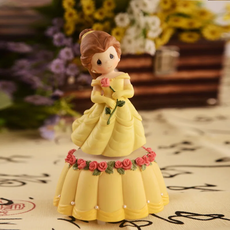 

Free shipping Belle princess decoration birthday gift Christmas gift music box music box cartoon characters little girl