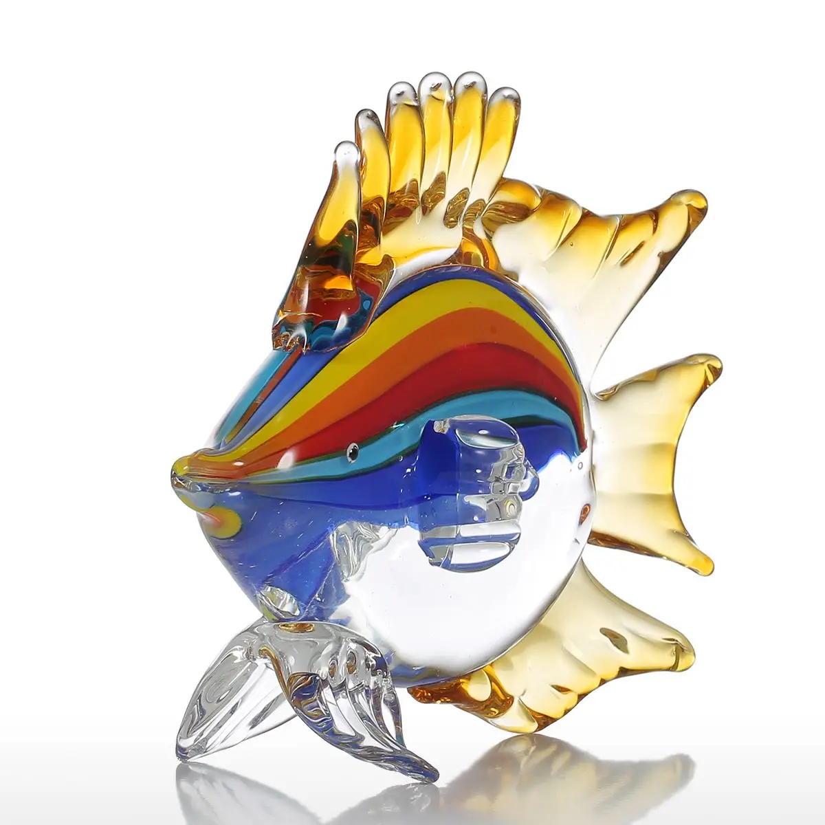 

Sculpture Tropical Featured Fish Glass Sculpture Home Decor Animal Ornament Gift Craft Decoration