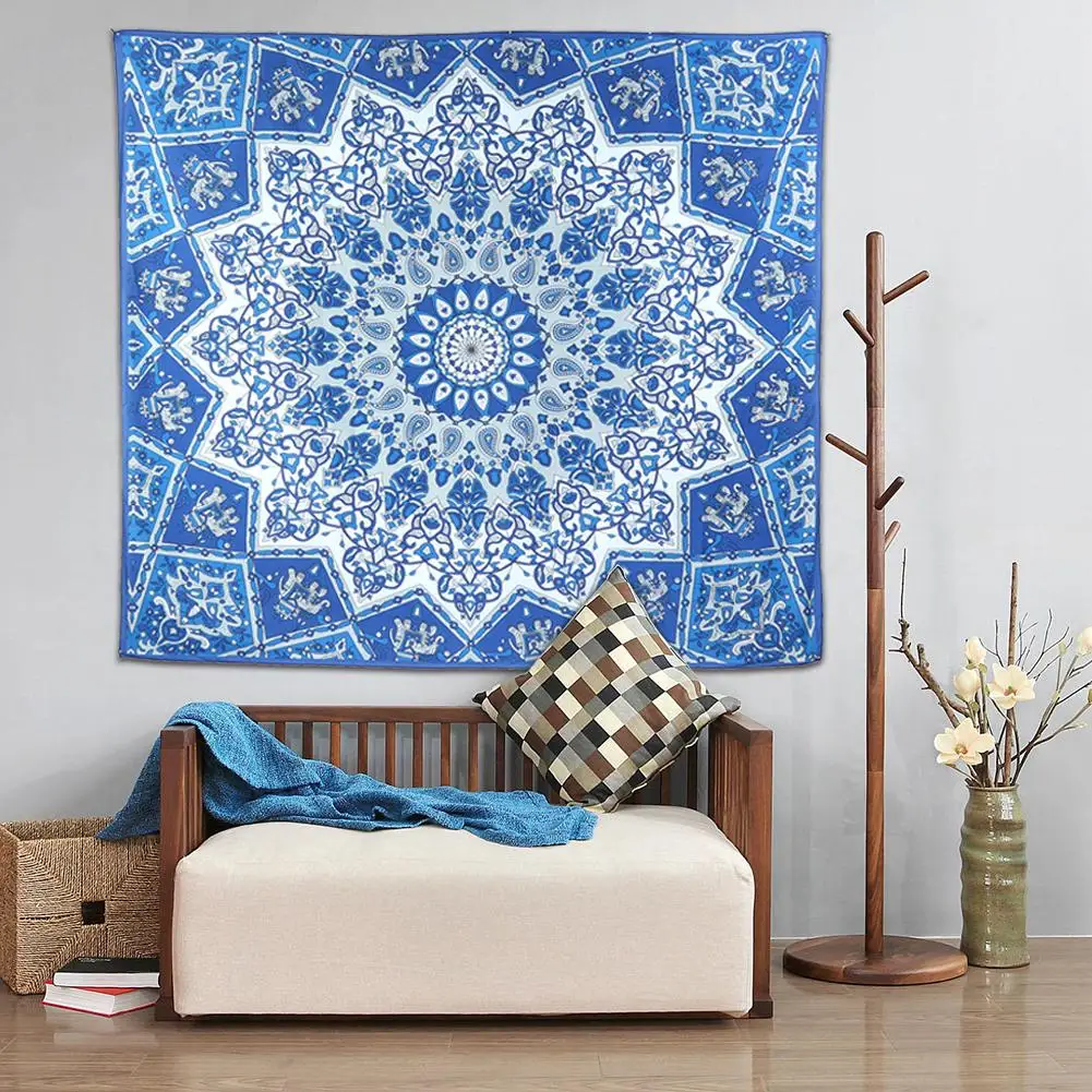 Tapiz de Estilo bohemio, alfombra de playa y arena para Picnic, manta para dormir, Fondo de estampado geométrico, decoración de pared del dormitorio