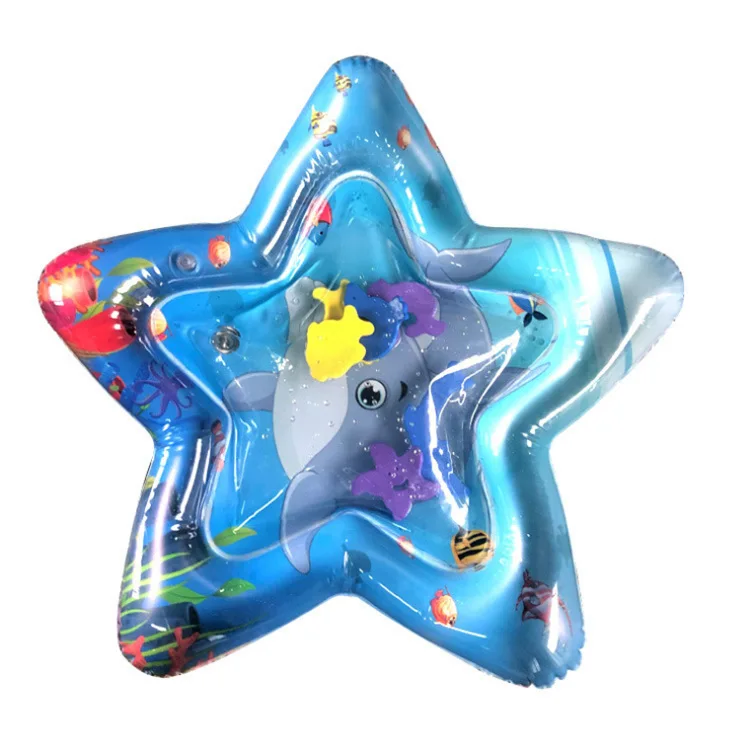 Креативная игрушка двойного назначения Детская Надувная потрепанная Подушка Детская водяная подушка для малышей для ванной морской животные познавательная головоломка игрушки - Цвет: Pentagonal heart