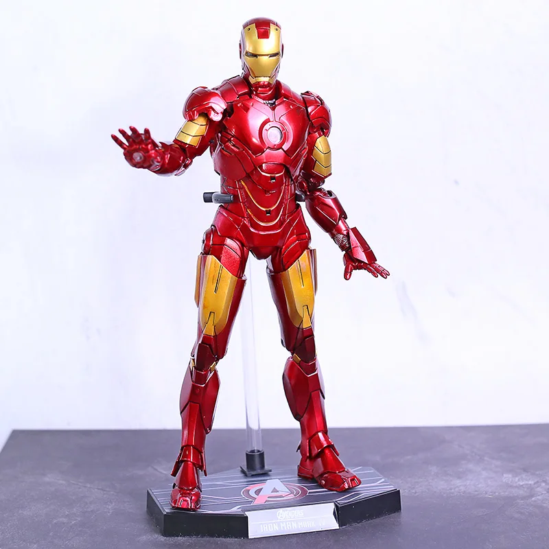 

Hot Toys Marvel Iron Man 2 Mark IV MK 4 with LED Light PVC Action Figure Collectible Model Toy