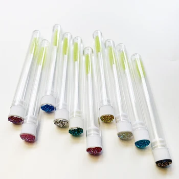 

20pc Eyebrow brush Reusable tube disposable eyelash brush replaceable dust-proof tube Mascara Stick Applicator diamond at bottom