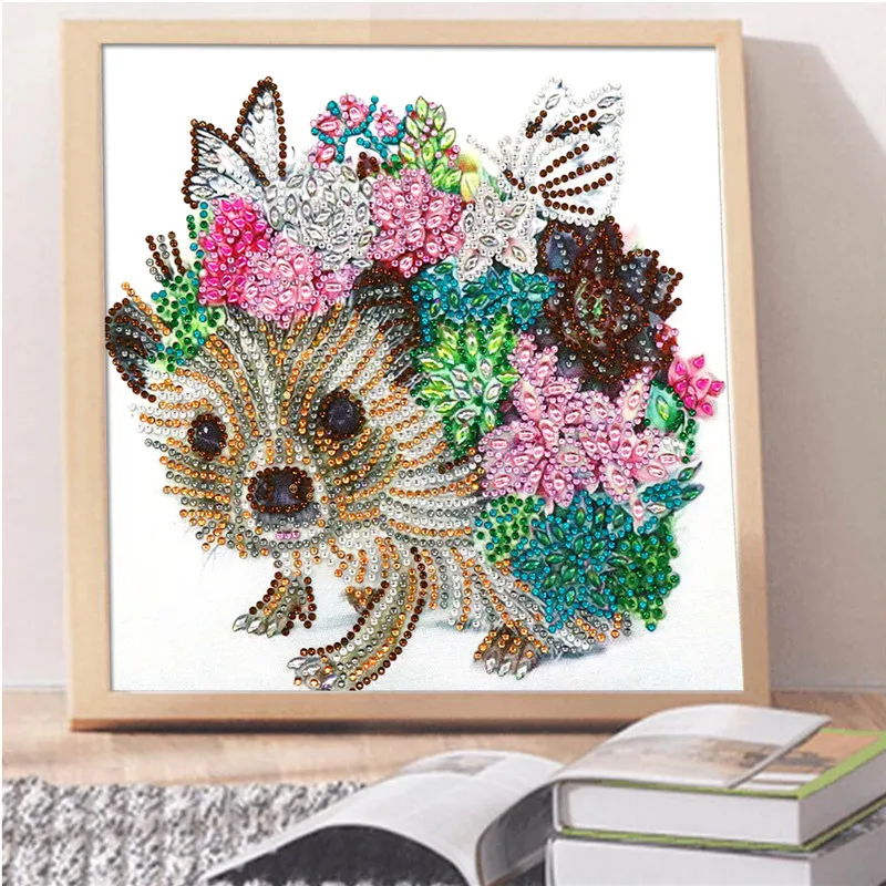 New special shape diamond painting cartoon flower combination modern pattern DIY 5D part drill cross stitch kit crystal art