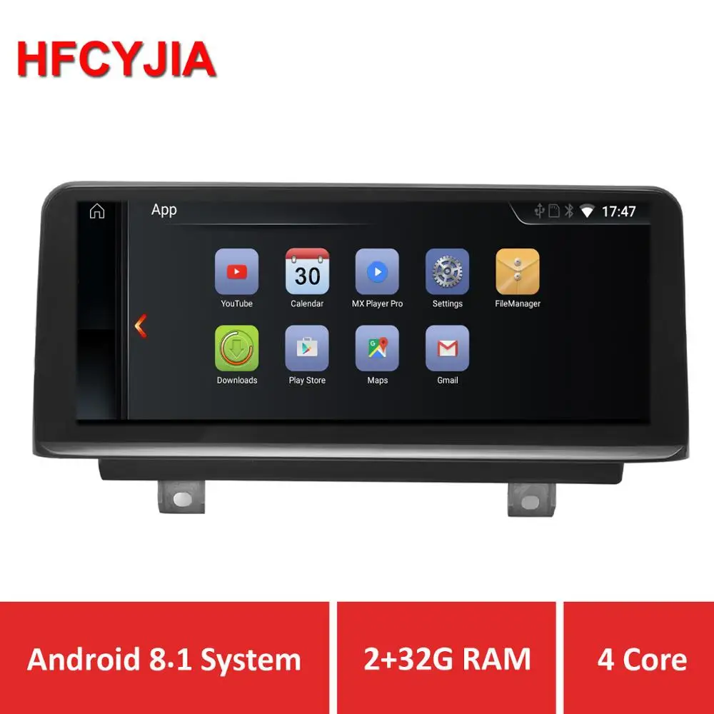 

HFCYJIA Car Tape Recorder For BMW F30 F31 F32 F33 F34 F36 18-19 Android 8.1 GPS Navi Stereo BT WIFI Google Phonelink 2+32G IPS