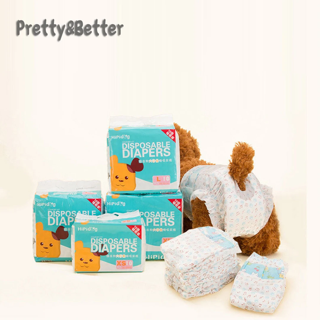 

10PCS/Bag Dog Diapers Diaper for Dogs Disposable Leakproof Nappies Puppy Super Absorption Physiological Pants Male Dog Wraps