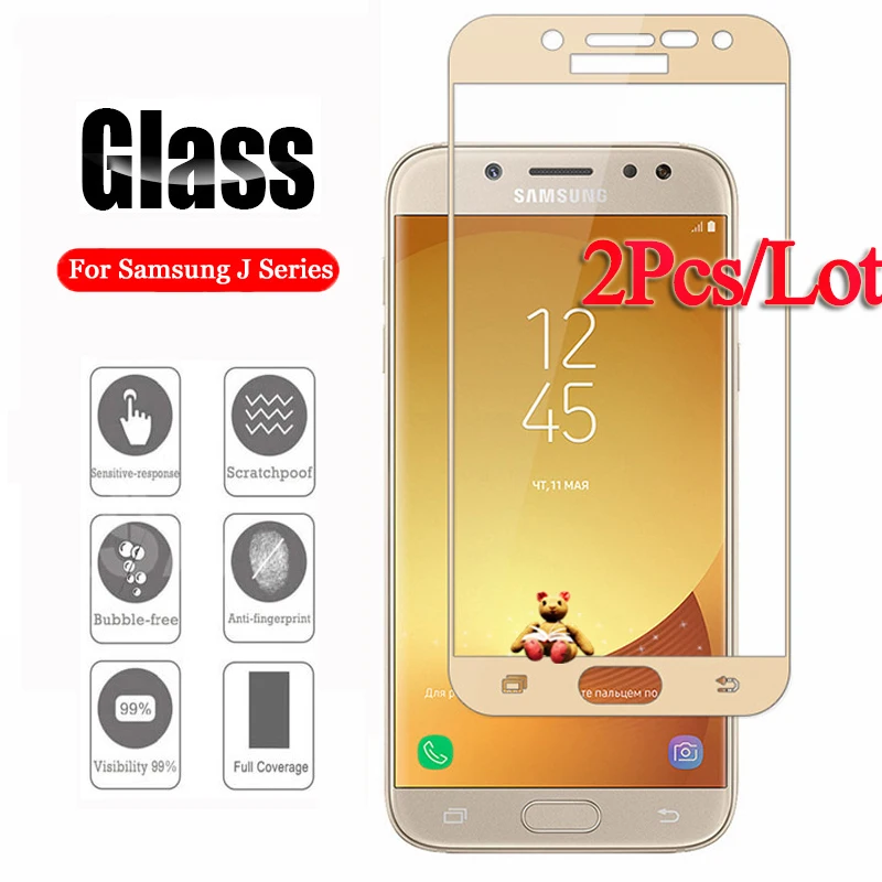 Закаленное стекло для Samsung Galaxy J5 J7 2017 J8 A7 2018 J4 J6 Plus Prime 2 защитная пленка экрана sansung J