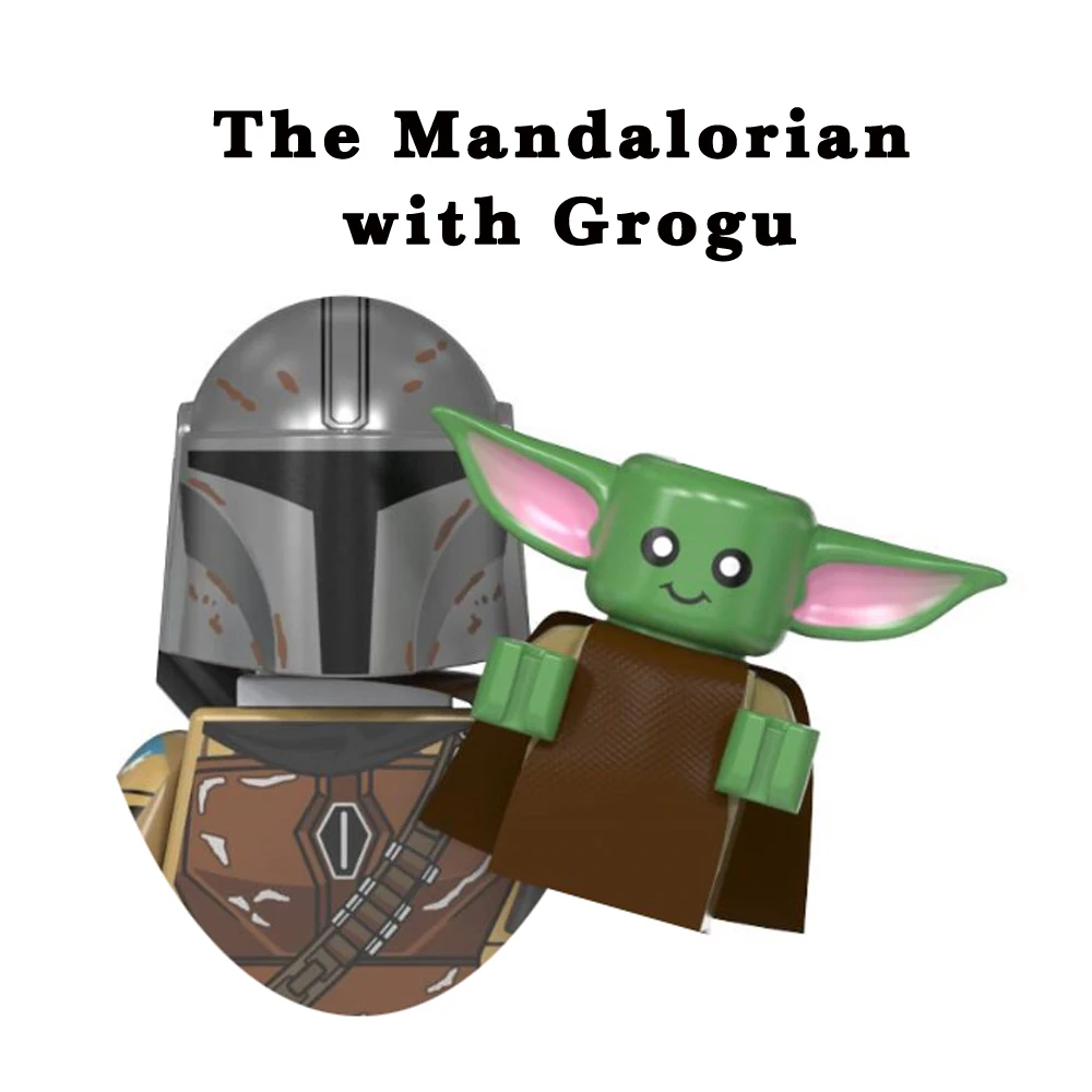 Din Djarin Boba Fett Mandalorian Building Blocks Grogu Baby Yoda Death Watch Paz Vizla Bo-Katan Jango Star Action Figure Wars