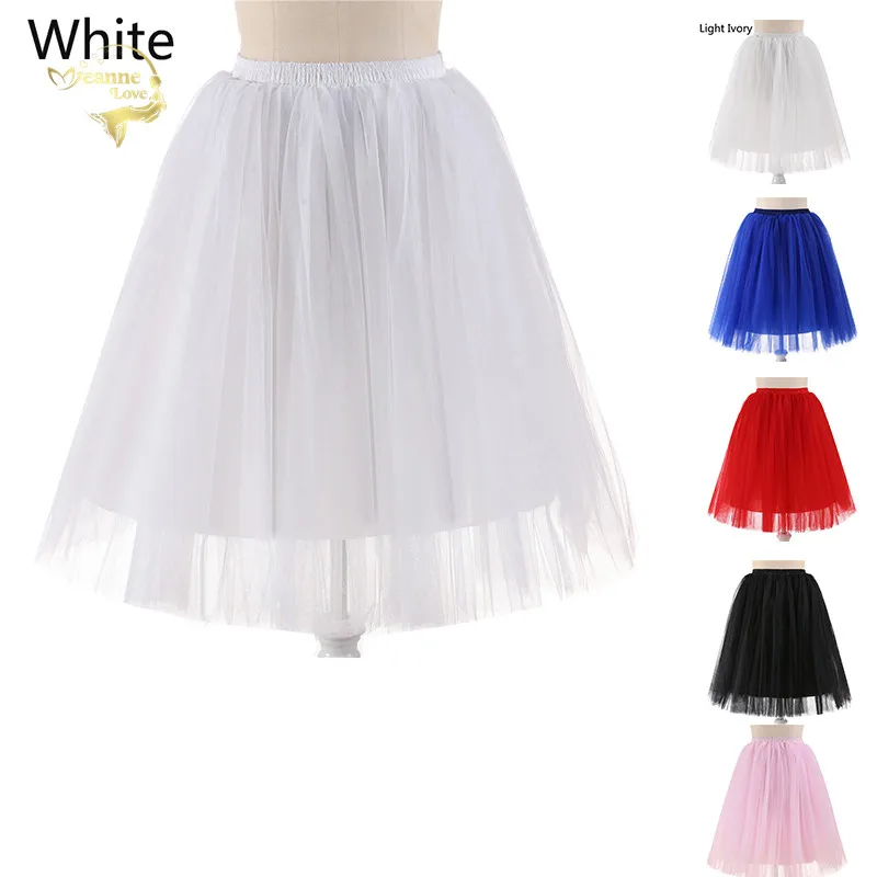 Женские подъюбники Нижняя Юбка До Колена короткая свадебная юбка Crinolines пышная