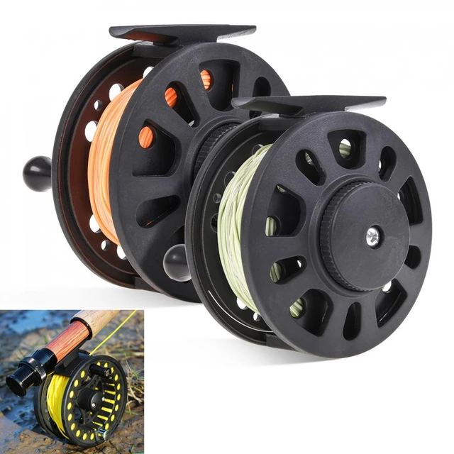 Fly Fishing Reel with Line 5/6 7/8 WT Large Arbor ABS Left Right