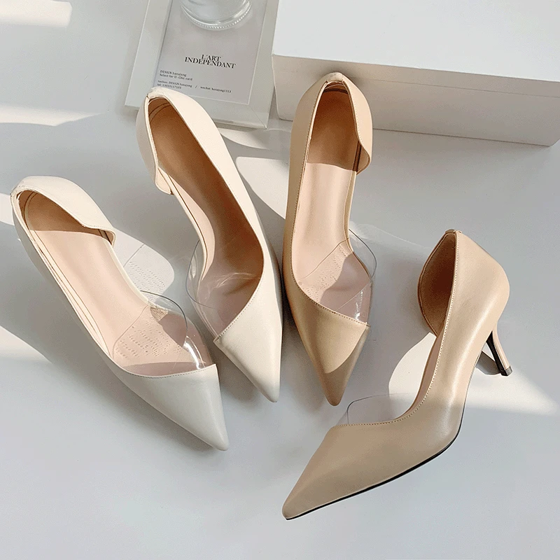 

2019 Spring And Summer New Style Genuine Leather Pointed-Toe Elegant Slimming Sandals Thin Heeled Shoes Women's Korean-style Fas