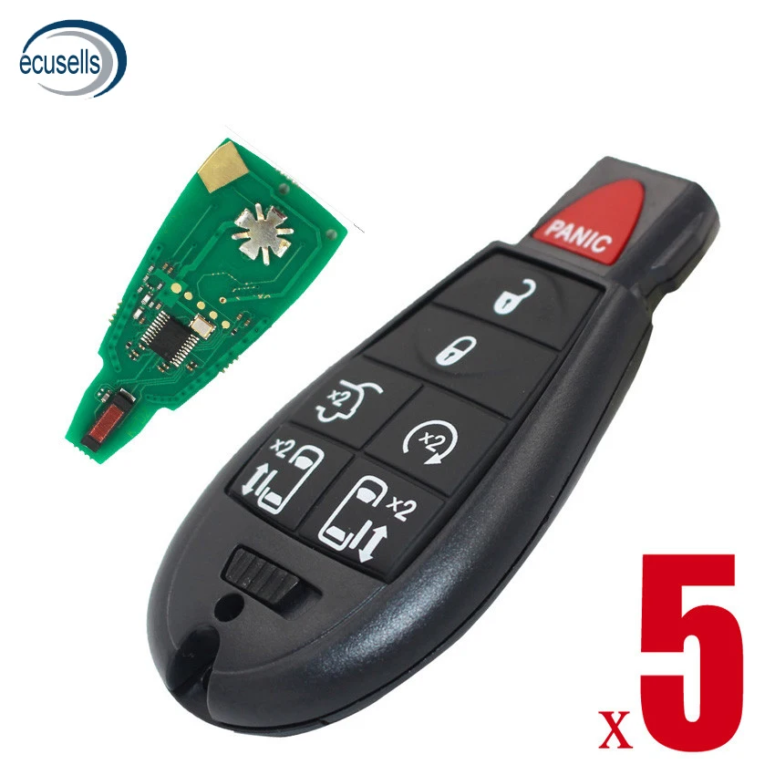 5PCS/LOT, 7/6+1 Buttons Remote key Fob 434/433MHZ ID46 Chip PCF7941 for Chrysler Dodge