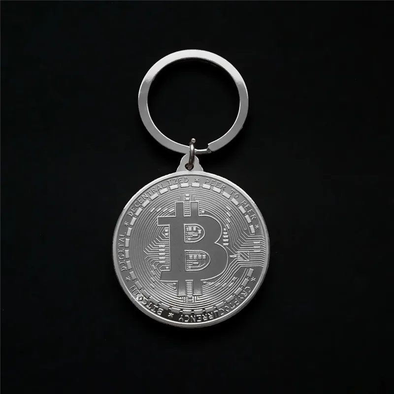 Позолоченный Биткоин Коллекционная Подарочная коробка с брелком Биткоин арт Коллекционная физическая монета памятная монета