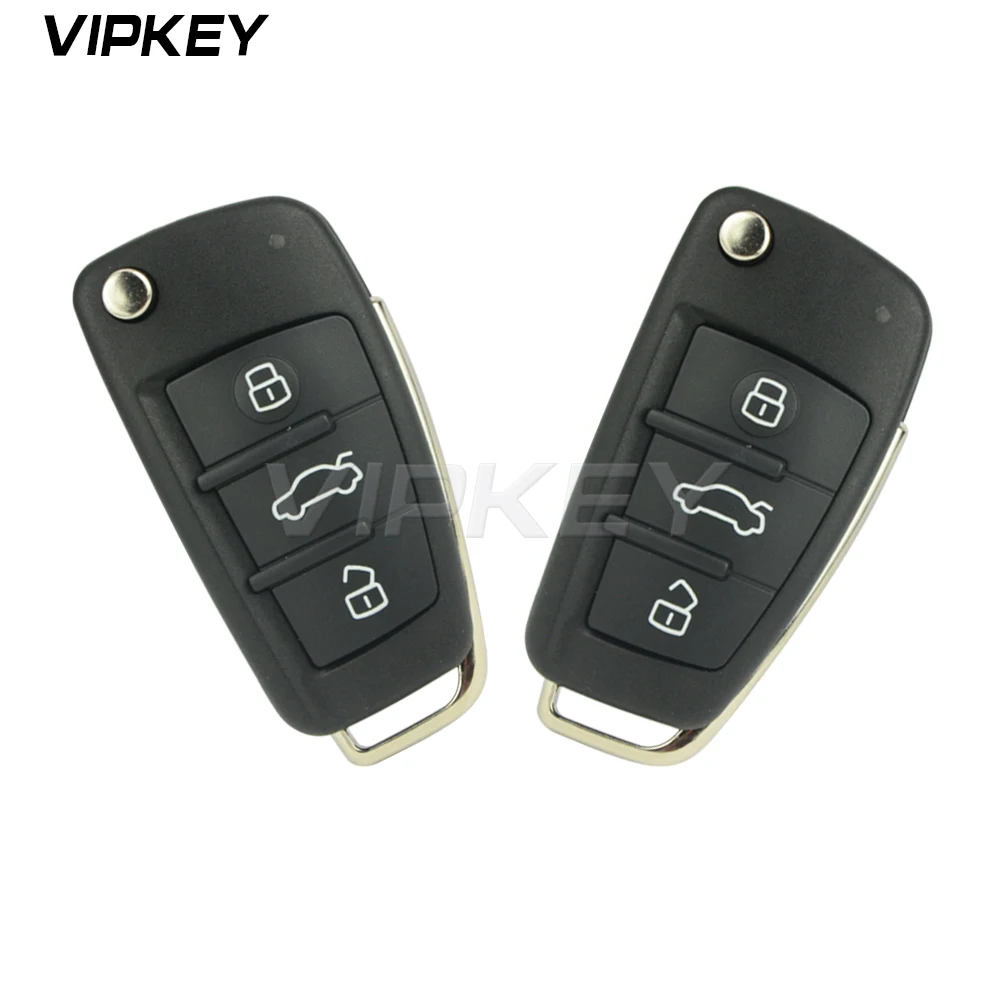 Remotekey 2pcs 8P0837220D 3 Button 433 Mhz ID48 Chip HU66 Blade 8P0 837 220 D For Audi A3 TT 2006 - 2013 Flip Remote Key remotekey emergency key blade remote fob replacement smart prox key insert for acura tl zdx rdx ilx 2013