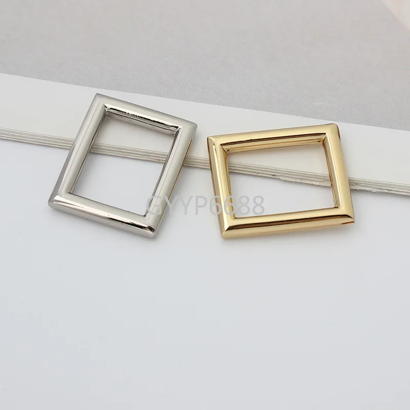 10-30-100pcs 3 colors 3.0mm wire 5/8'' polished alloy square buckle for lady bag handbag strap connector buckle purse hardware