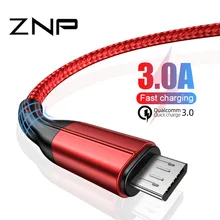 ZNP 3A USB Micro кабель для samsung S7 Xiaomi Redmi 5 6 Pro шнур для передачи данных Быстрая зарядка USB для Redmi Note 5 Android Micro usb кабель