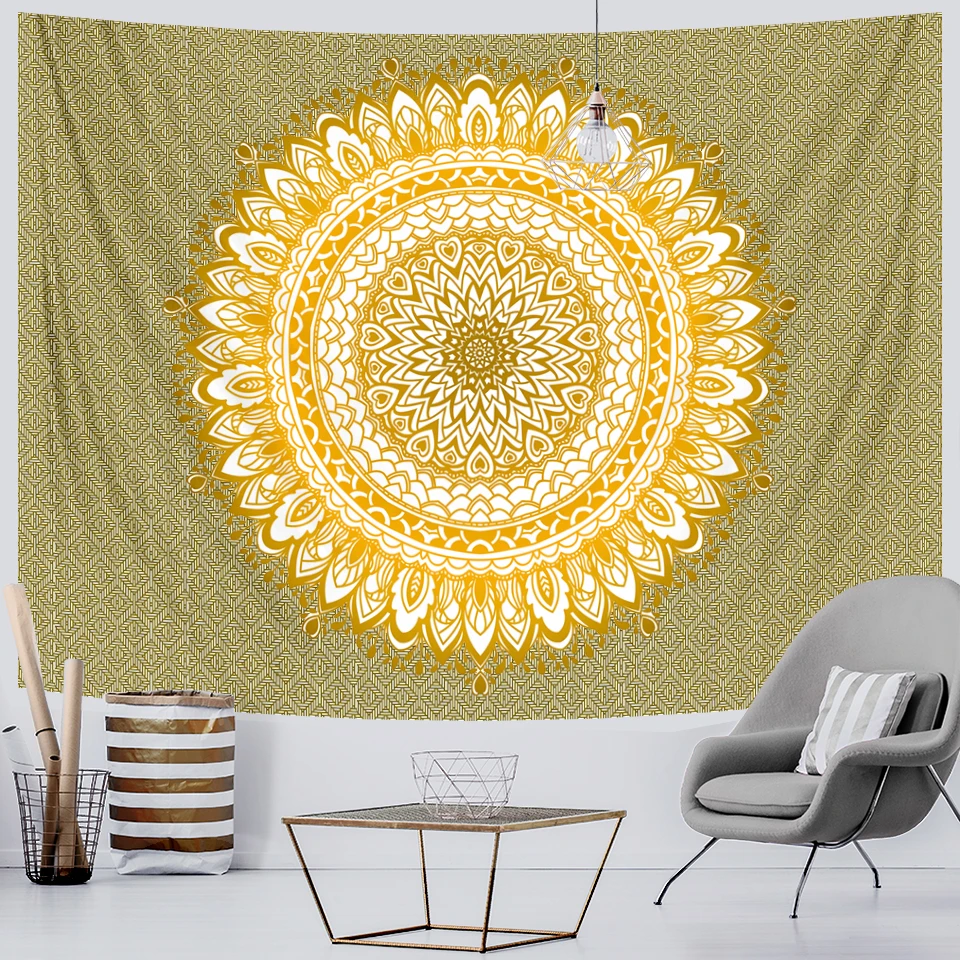 Vintage gradient tapestry home decor Indian psychedelic scene mandala tapestry
