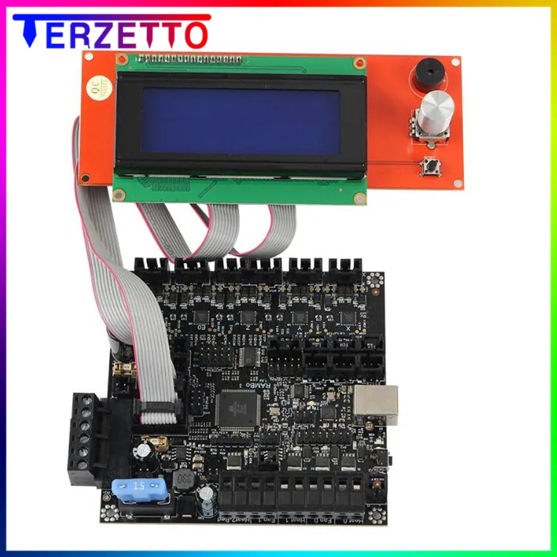 RAMBo V1.4 плата Мега и шаговые драйверы все на одном интегрированный PCB + LCD2004 для Arduino