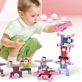 

Children's Wooden Jenga High swing Jenga Building Block Educational Toy Creative Chinese Style Stacking Game Wooden Toy Gift