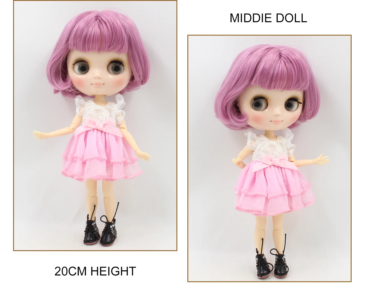 Middie Blythe Doll Pink Hair Jointed Body 1
