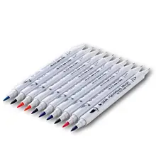 12x двойной маркер художественная поставка Эскиз Рисование Copic Mark для ручки набор маркеров 12 шт. ручка для рисования для учебы
